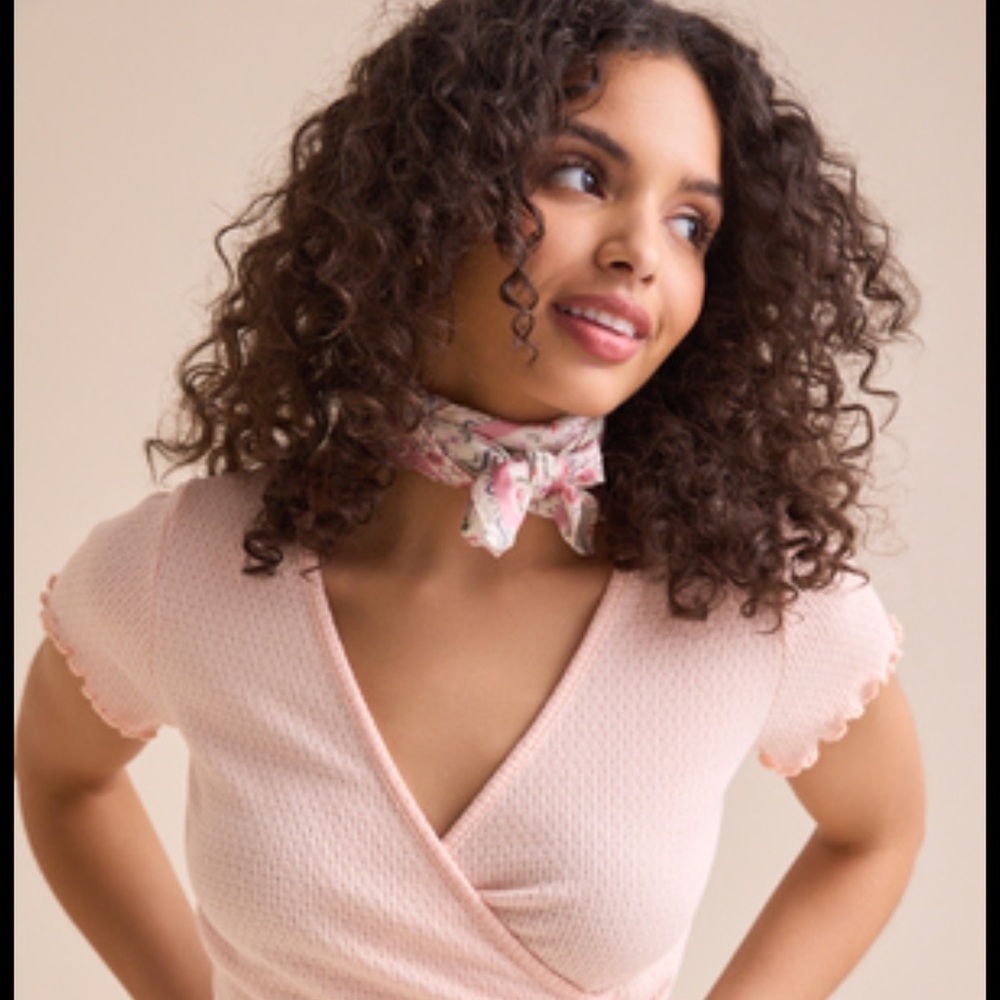 Altar’d State Wrap front Pink Top